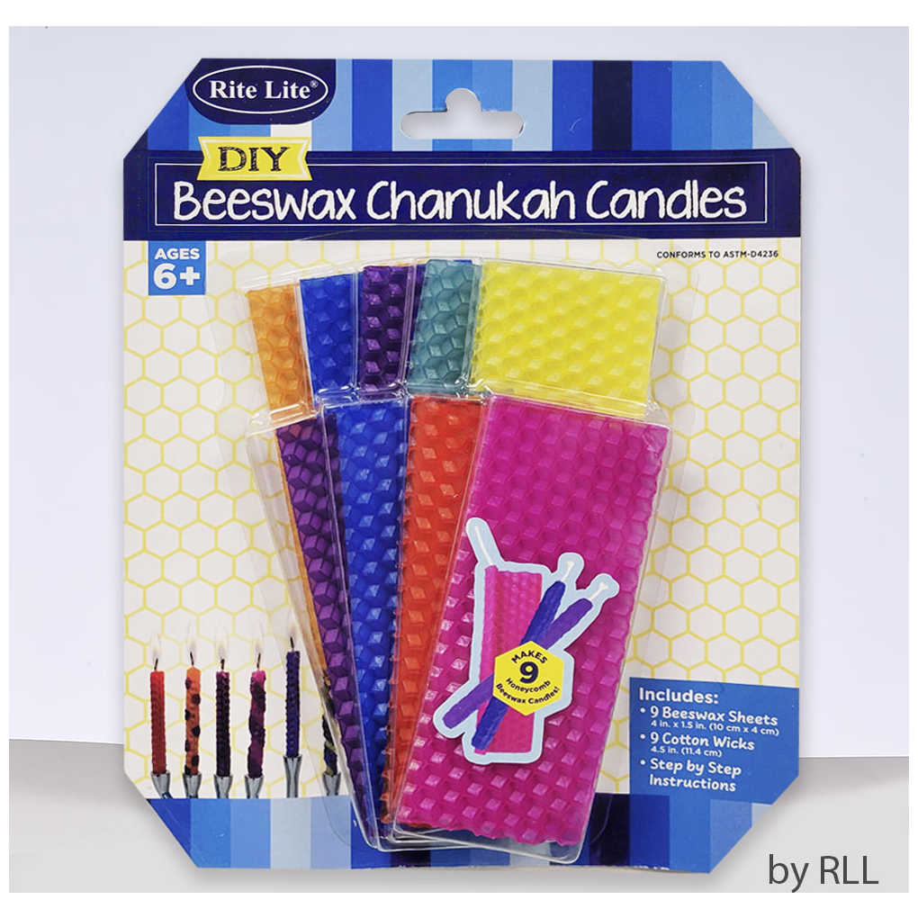 Beeswax Hanukkah Candle Making Kit - Makes 9 Candles